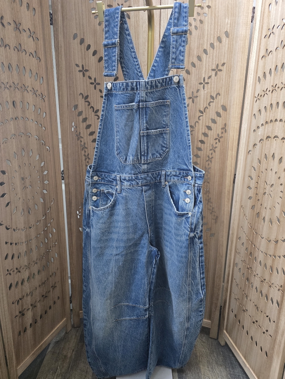 NWOT We The Free Good Luck Barrel Overalls ~Ultra Light Beam - Picture 5 of 14